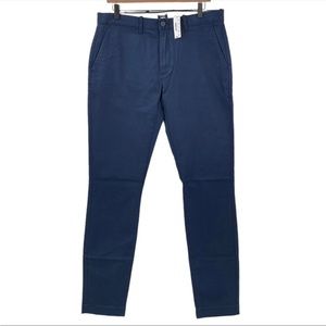 NWT J. Crew 250 slim chinos navy 33x34.